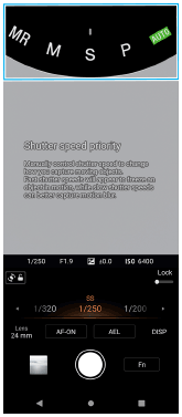 Image of selecting a shooting mode when using Photo Pro