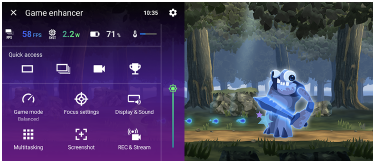 Image of the Game enhancer menu.